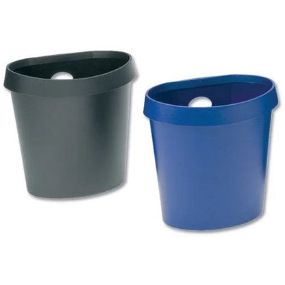 Avery DR500 Waste Bin, Rim Flat Back, 18 Litres, W350xD250xH340mm, Black