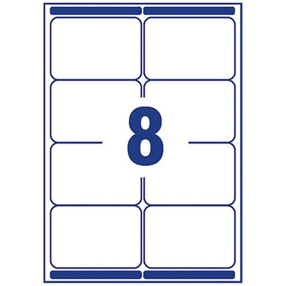 Avery L7165-40 Laser Labels, 8 Per Sheet, 99.1x67.7mm, White, 320 Labels
