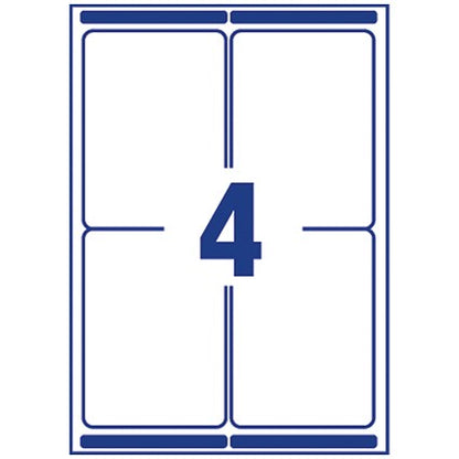 Avery L7169-250 Laser Labels, 4 Per Sheet, 139x99.1mm, White, 1000 Labels