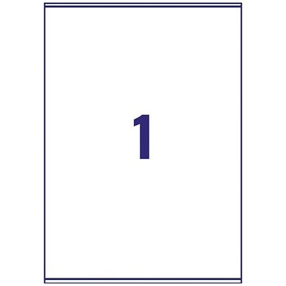 Avery L7167-500 Laser Labels, 1 Per Sheet, 199.6x289.1mm, White, 500 Labels