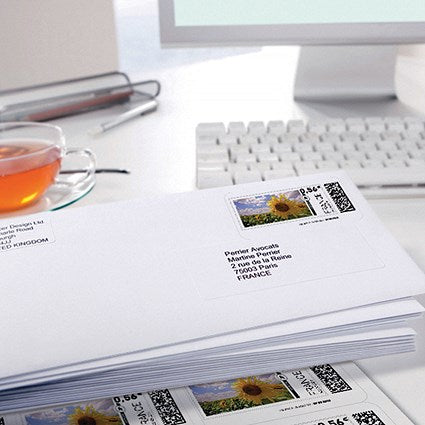 Avery J8159-100 Inkjet Labels, 24 Per Sheet, 63.5x33.9mm, White, 2400 Labels