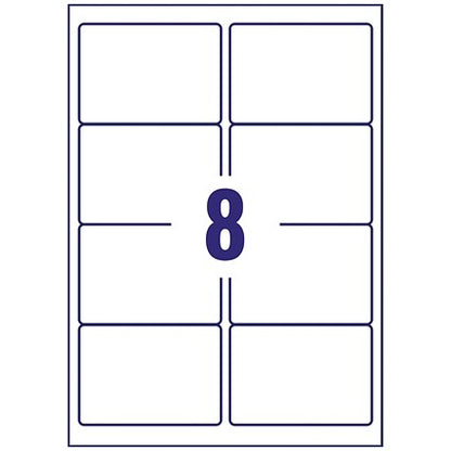 Avery J8165-100 Inkjet Labels, 8 Per Sheet, 99.1x67.7mm, White, 100 Labels