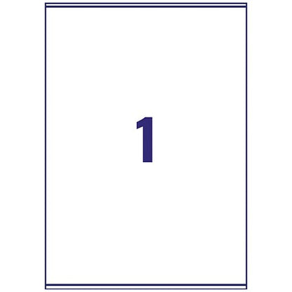 Avery J8167-100 Inkjet Labels, 1 Per Sheet, 199.6x289.1mm, White, 100 Labels