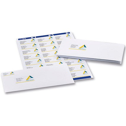 Avery L7159-100 Laser Labels, 24 Per Sheet, 63.5x33.9mm, White, 2400 Labels