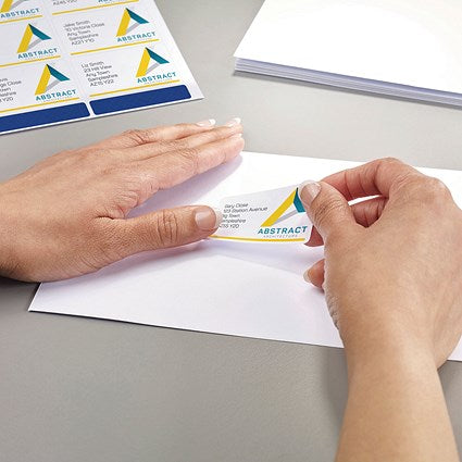 Avery L7161-250 Laser Labels, 18 Per Sheet, 63.5x46.6mm, White, 4500 Labels