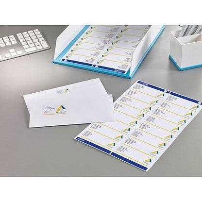 Avery L7162-250 Laser Labels, 16 Per Sheet, 99.1x33.9mm, White, 4000 Labels