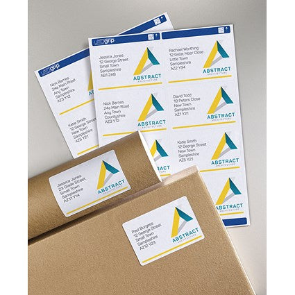 Avery L7169-100 Laser Labels, 4 Per Sheet, 139x99.1mm, White, 400 Labels