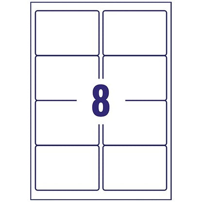 Avery L7565-25 Laser Labels, 8 Per Sheet, 99.1x67.7mm, Clear, 200 Labels