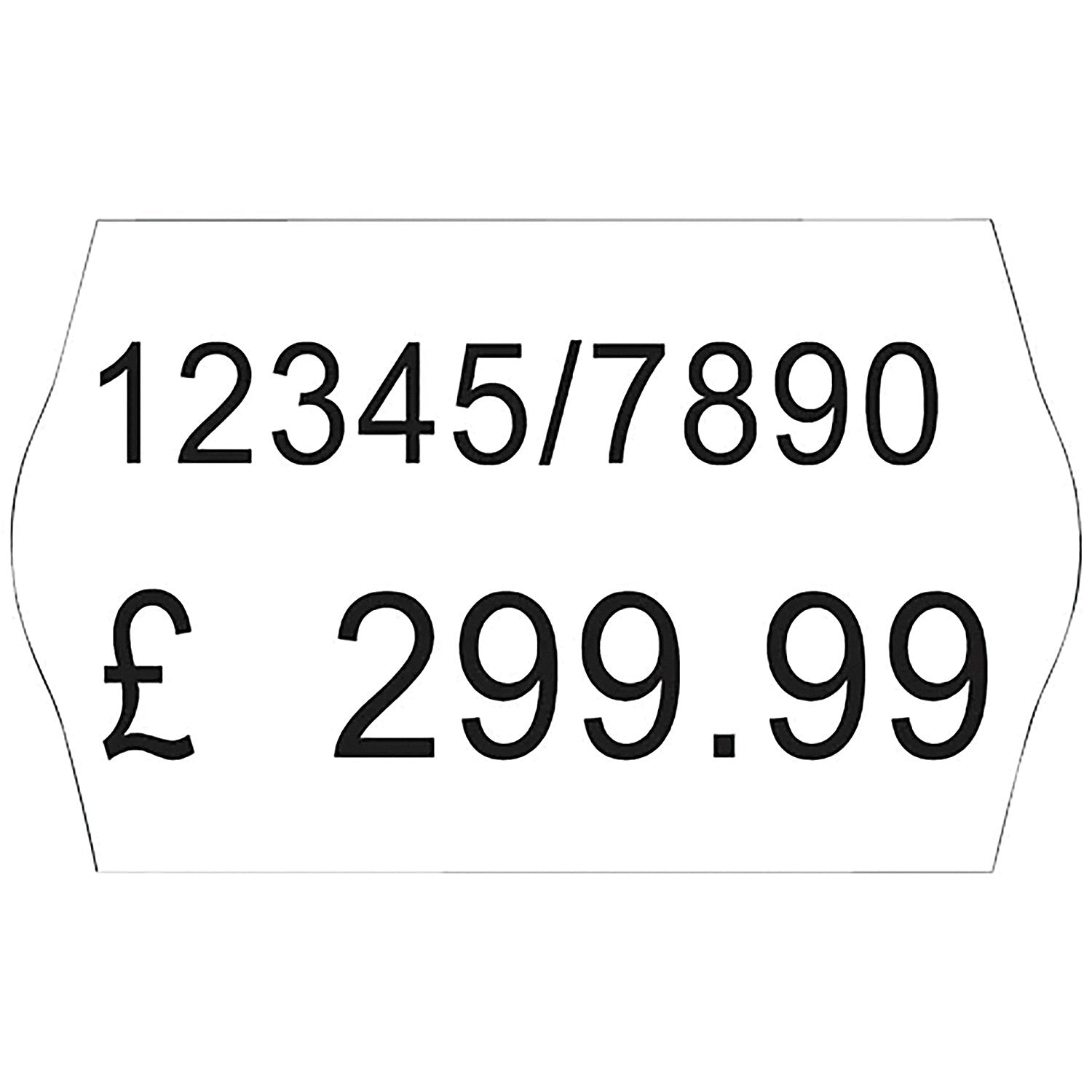 Avery Dennison Labels for Labelling Gun, 2-Line, Removable, White, 16x26mm, 1200 per Roll, Pack of 10 Easy2Order : AVWR1626