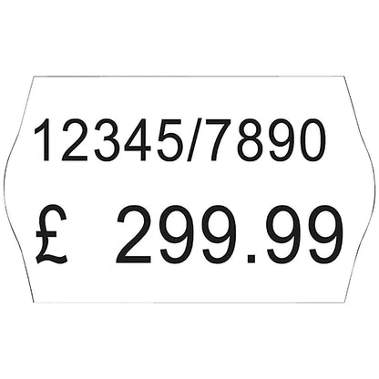 Avery Dennison Labels for Labelling Gun, 2-Line, Removable, White, 16x26mm, 1200 per Roll, Pack of 10 Easy2Order : AVWR1626