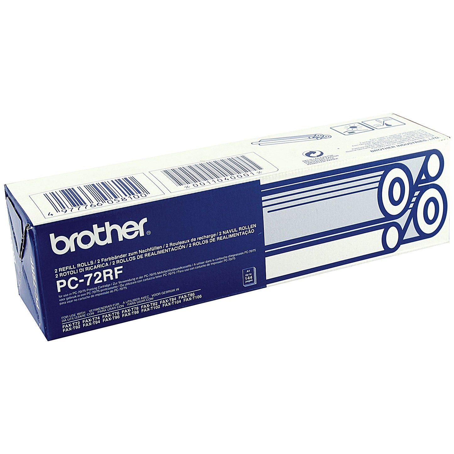 Brother PC72RF Black Thermal Fax Ribbon (Twin Pack)