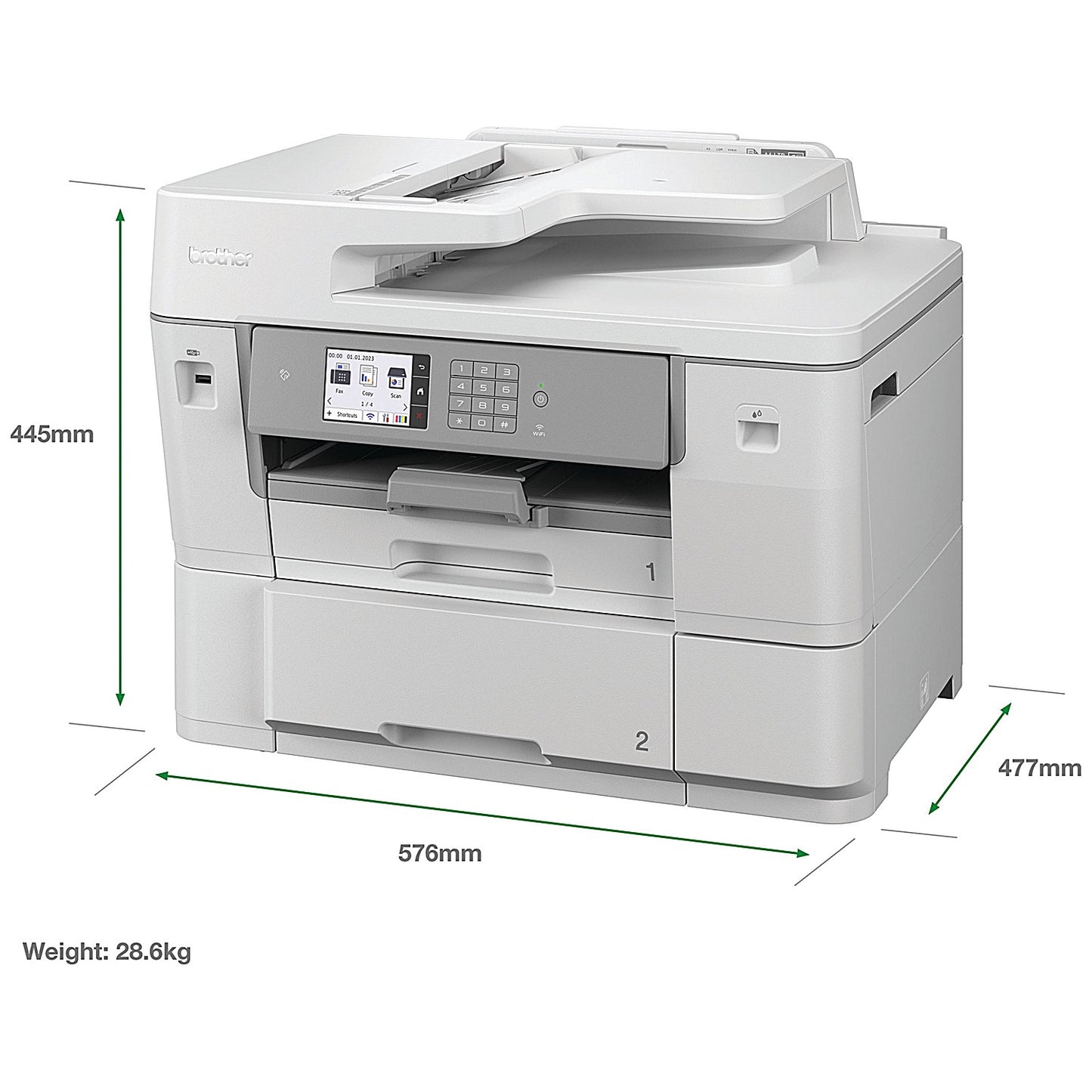 Brother MFC-J6959DW Professional A3 Wireless All-In-One Inkjet Printer, White
