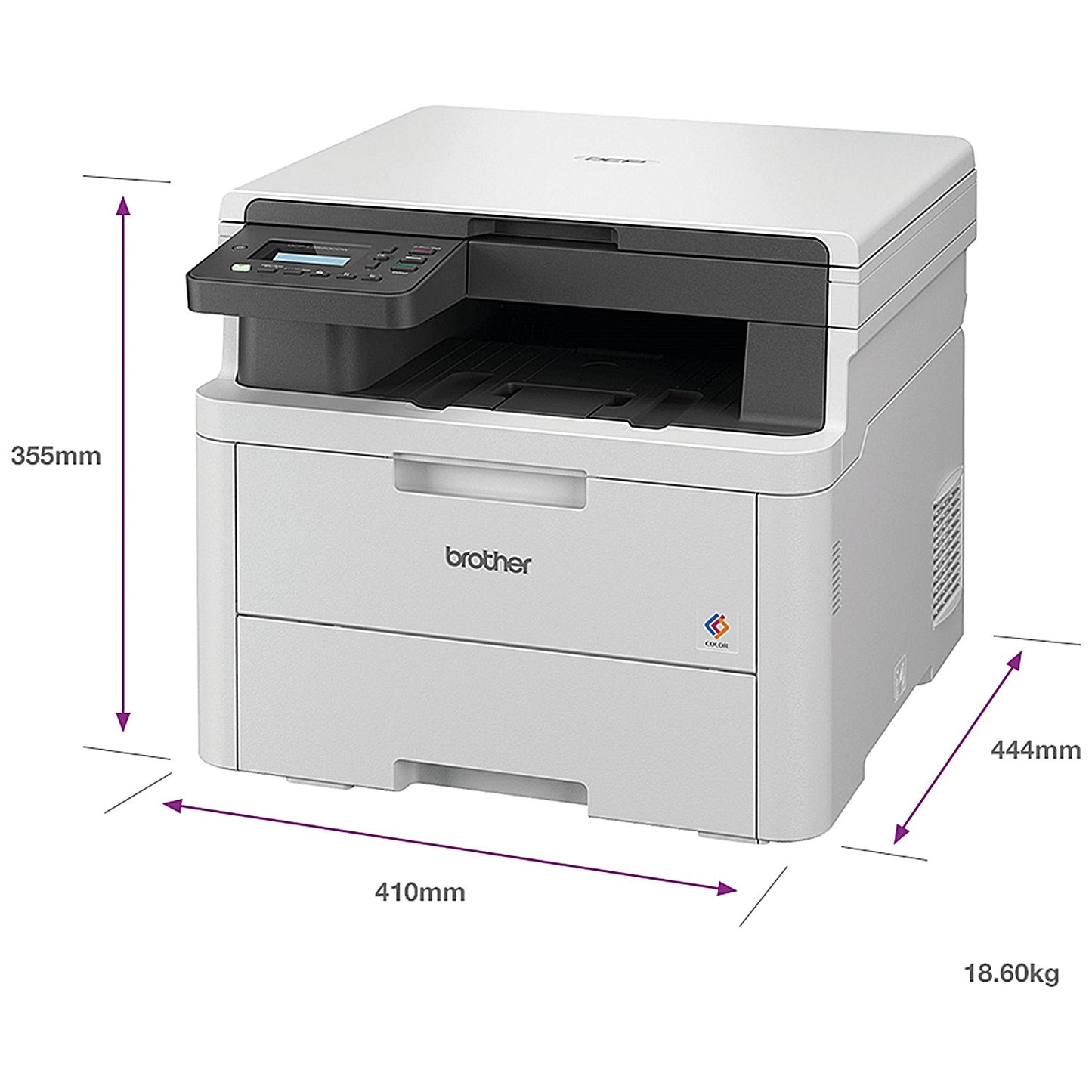Brother DCP-L3520CDW A4 Wireless 3-In-1 Colour Laser Printer, White
