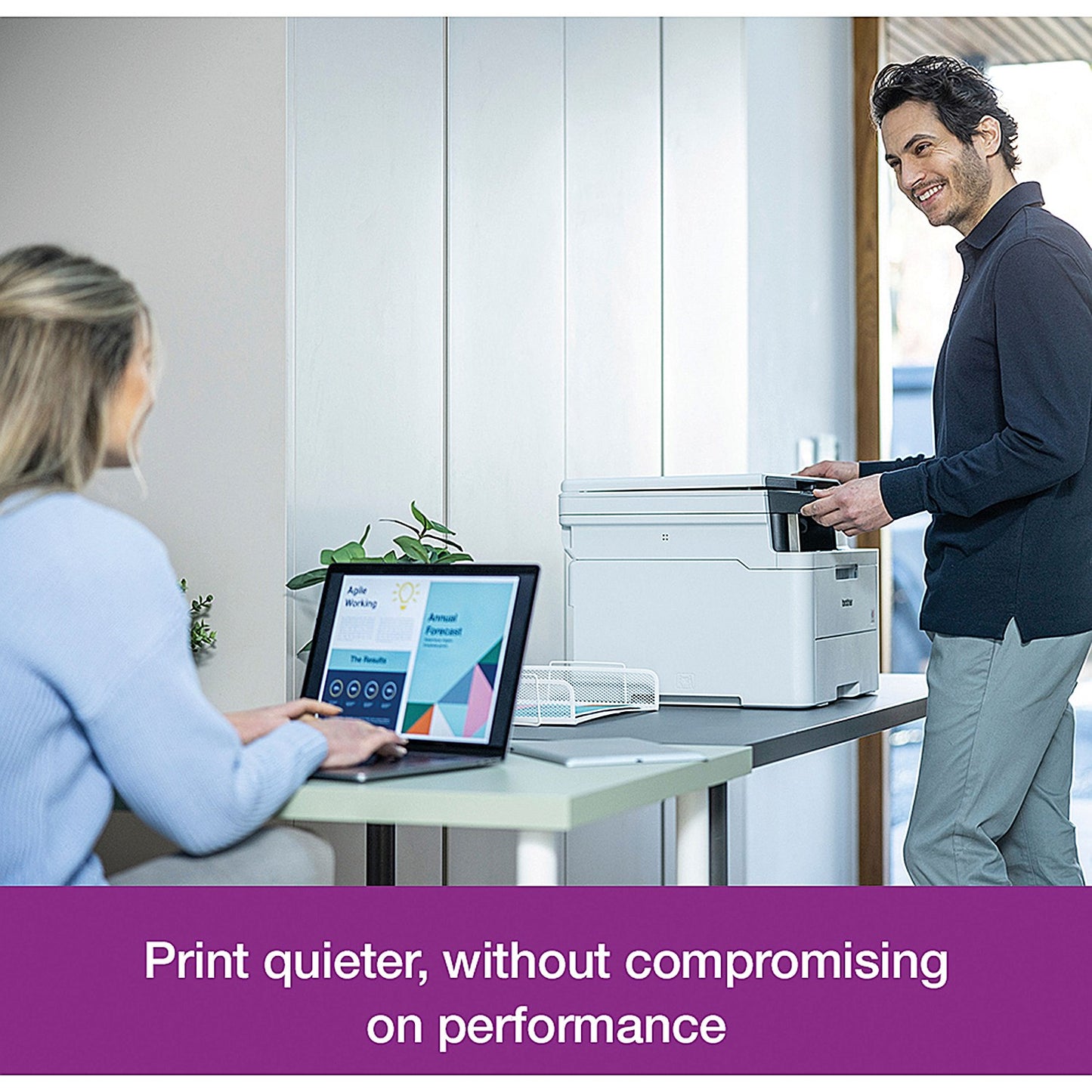 Brother DCP-L3520CDW A4 Wireless 3-In-1 Colour Laser Printer, White