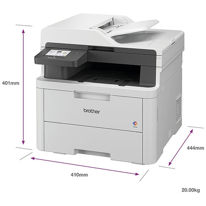 Brother DCP-L3560CDW A4 Wireless 3-In-1 Colour Laser Printer, White