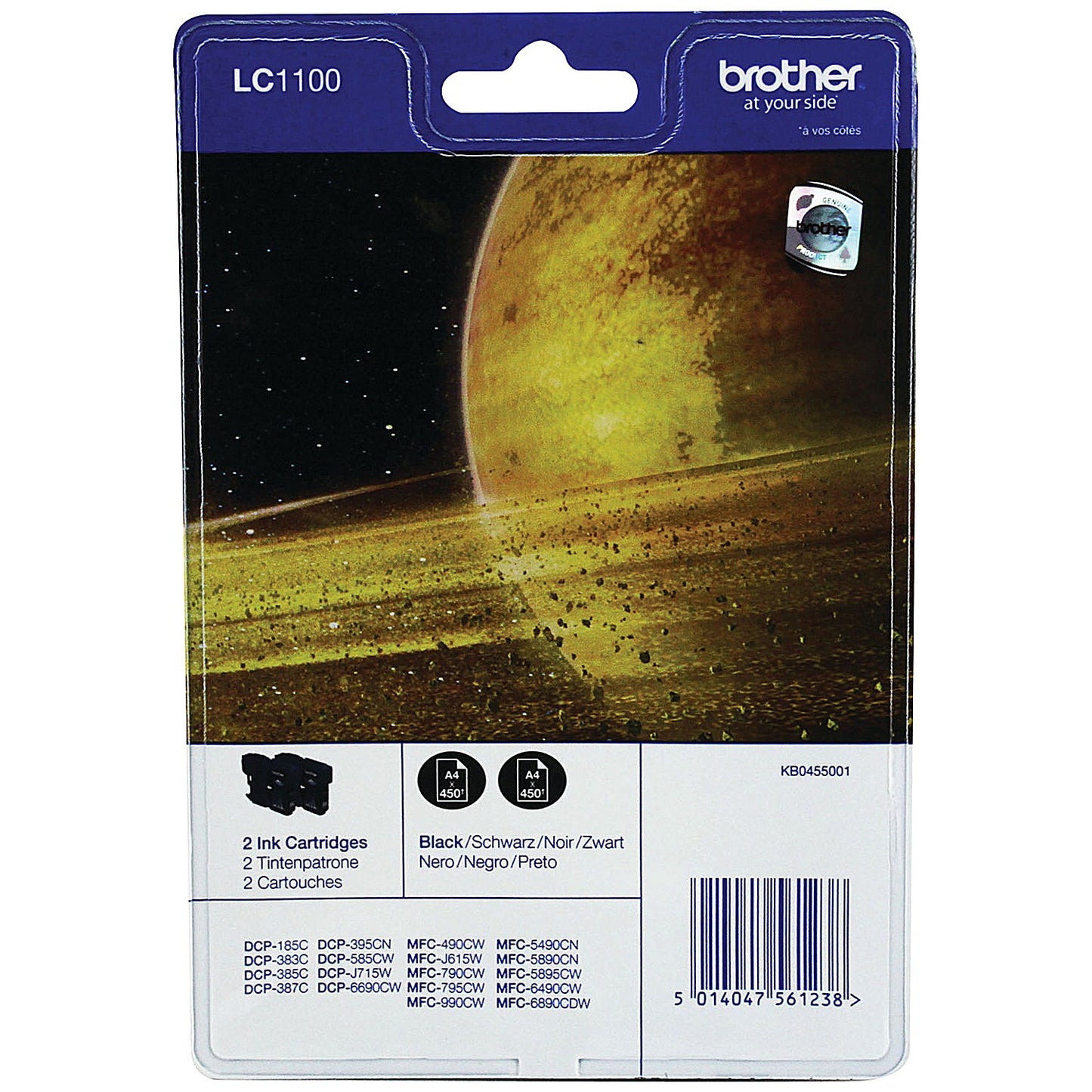 Brother LC1100BKBP2 Black Inkjet Cartridges (Twin Pack)