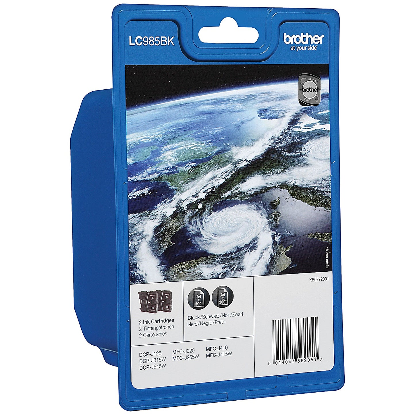 Brother LC985BKBP2 Black Inkjet Cartridges (Twin Pack)