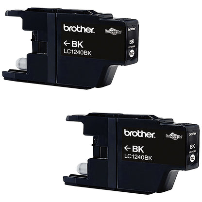 Brother LC1240BKBP2 Black Inkjet Cartridge (Twin Pack)