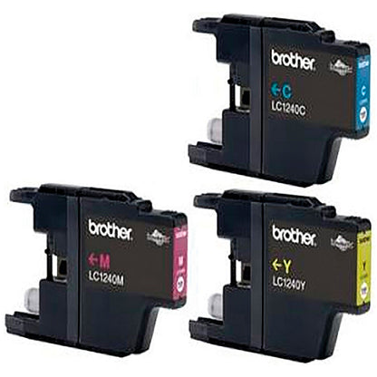 Brother LC1240RBWBP Inkjet Cartridge Rainbow Pack - Cyan, Magenta and Yellow (3 Cartridges)