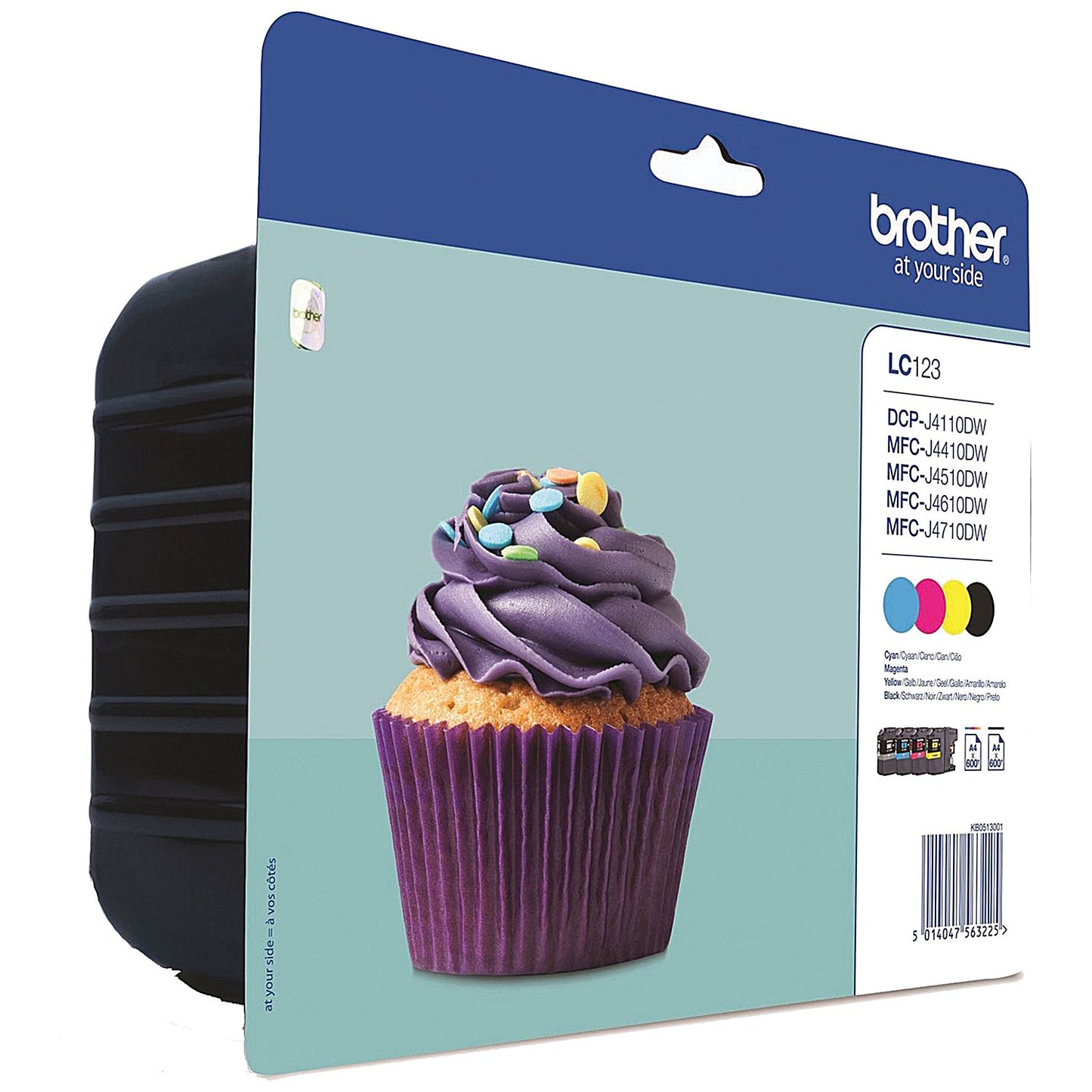 Brother LC123VALBPX Inkjet Cartridge Value Pack - Black, Cyan, Magenta and Yellow (4 Cartridges)