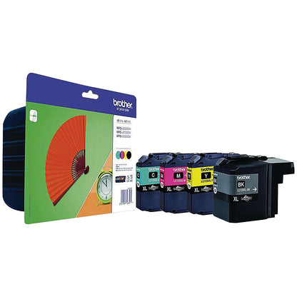 Brother LC129XLVALBP High Yield Inkjet Cartridge Value Pack - Black, Cyan, Magenta and Yellow (4 Cartridges)