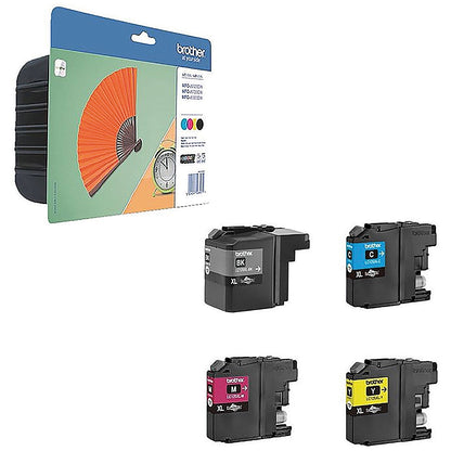 Brother LC129XLVALBP High Yield Inkjet Cartridge Value Pack - Black, Cyan, Magenta and Yellow (4 Cartridges)