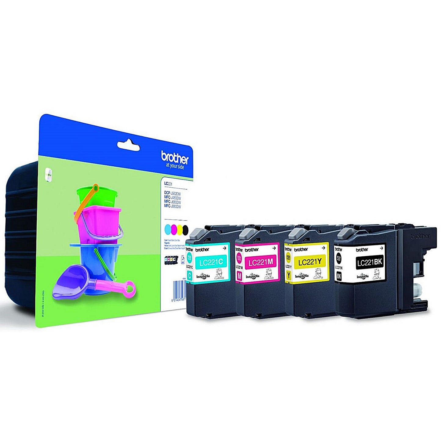 Brother LC221 Inkjet Cartridge CMYK Multipack LC221VALBP