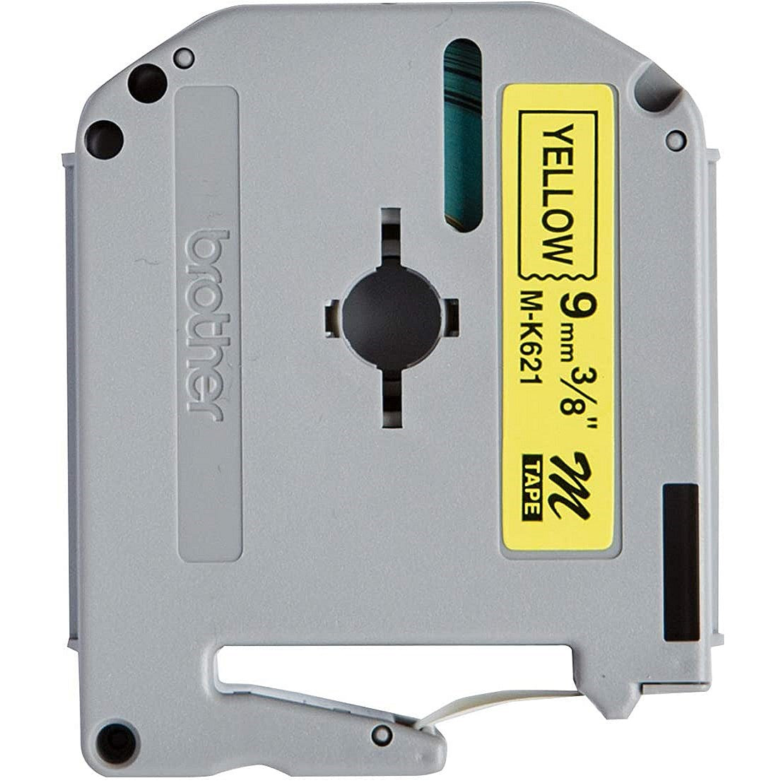 Brother P-Touch M-K621BZ Label Tape, Black On Yellow, 9mmx8m