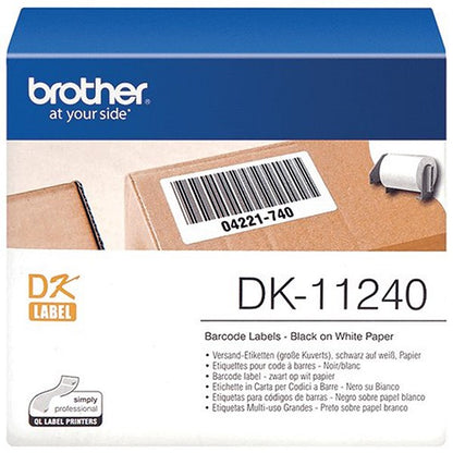 Brother DK-11240 Barcode Labels, Black on White, 102x51mm, 600 Labels Per Roll