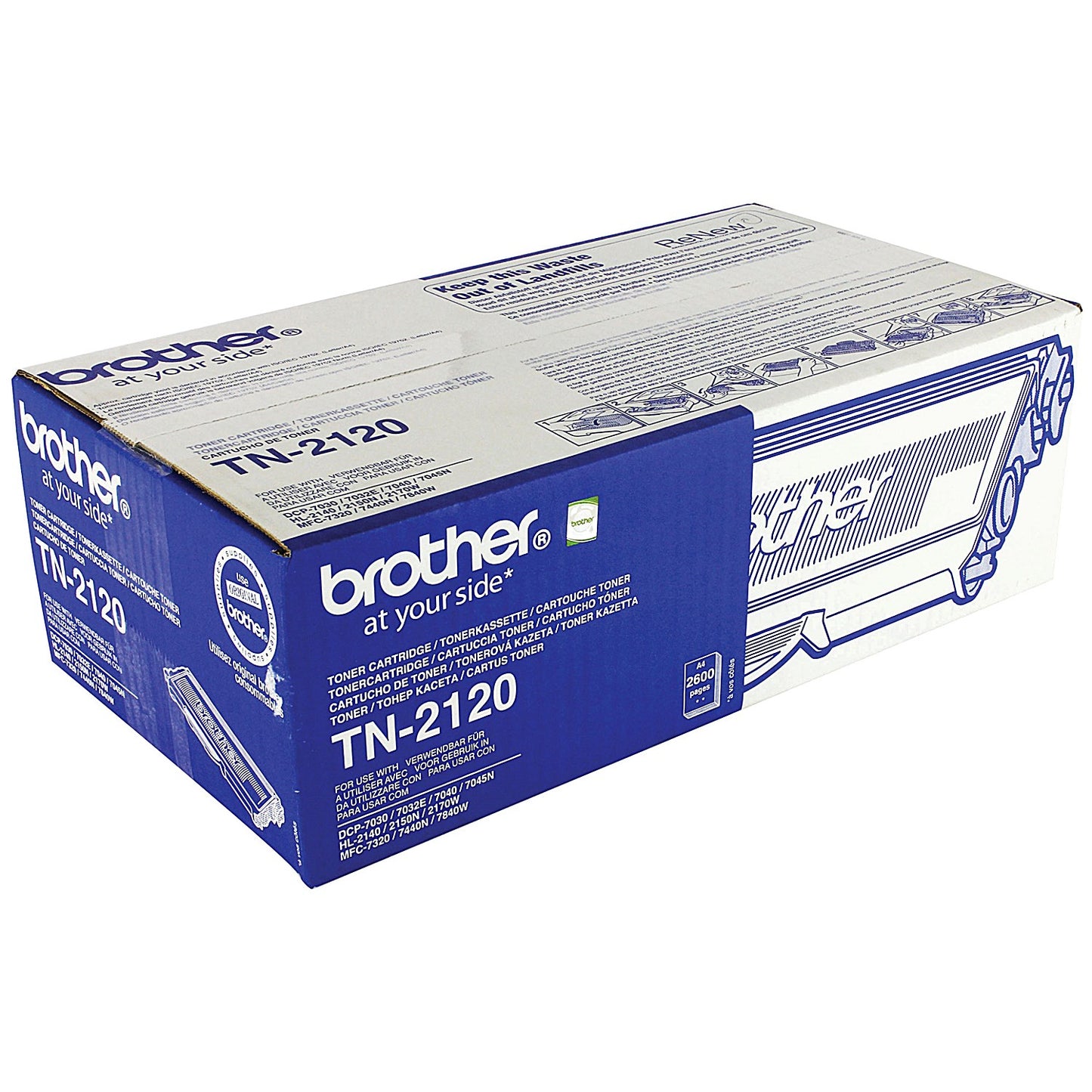 Brother TN2120 Black High Yield Laser Toner Cartridge