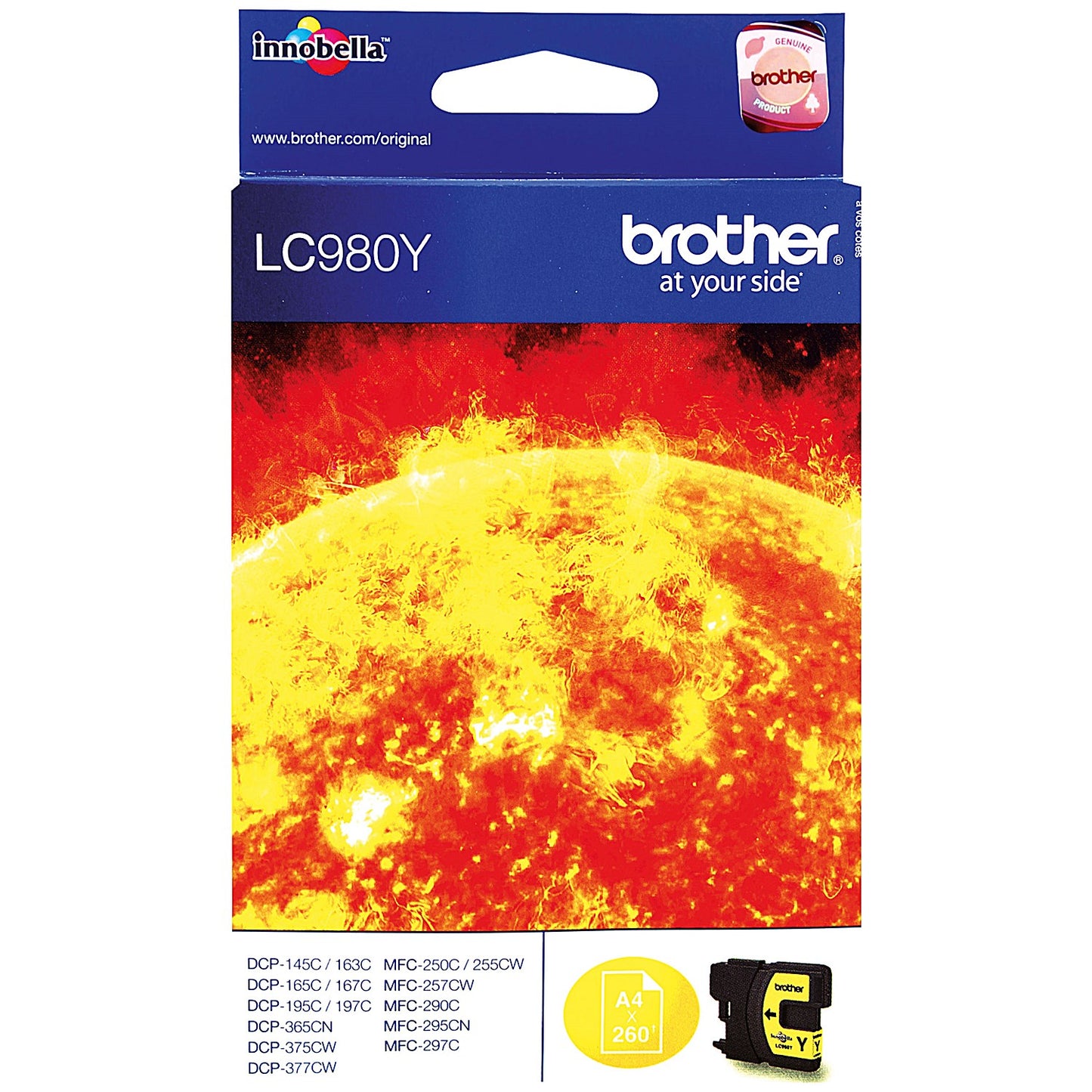 Brother LC980Y Inkjet Cartridge Yellow LC980Y