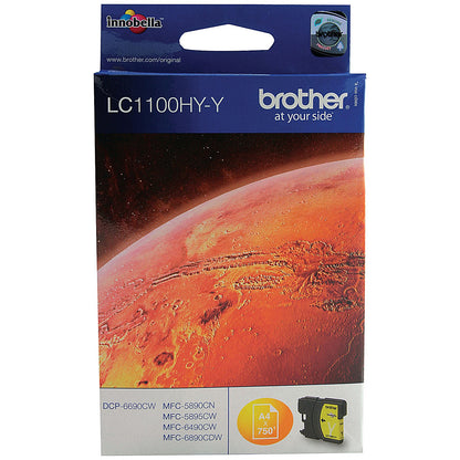 Brother LC1100HYY Yellow High Yield Inkjet Cartridge