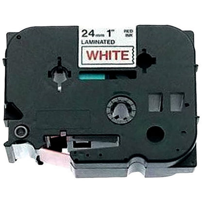 Brother P-Touch TZe-252 Label Tape, Red on White, 24mmx8m