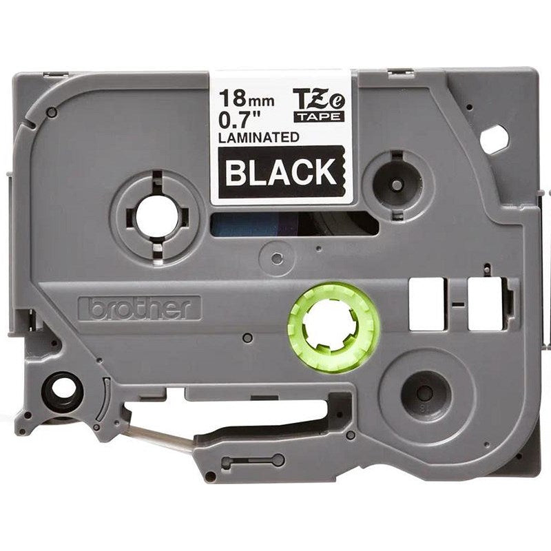Brother P-Touch TZe-345 Label Tape, White on Black, 18mmx8m