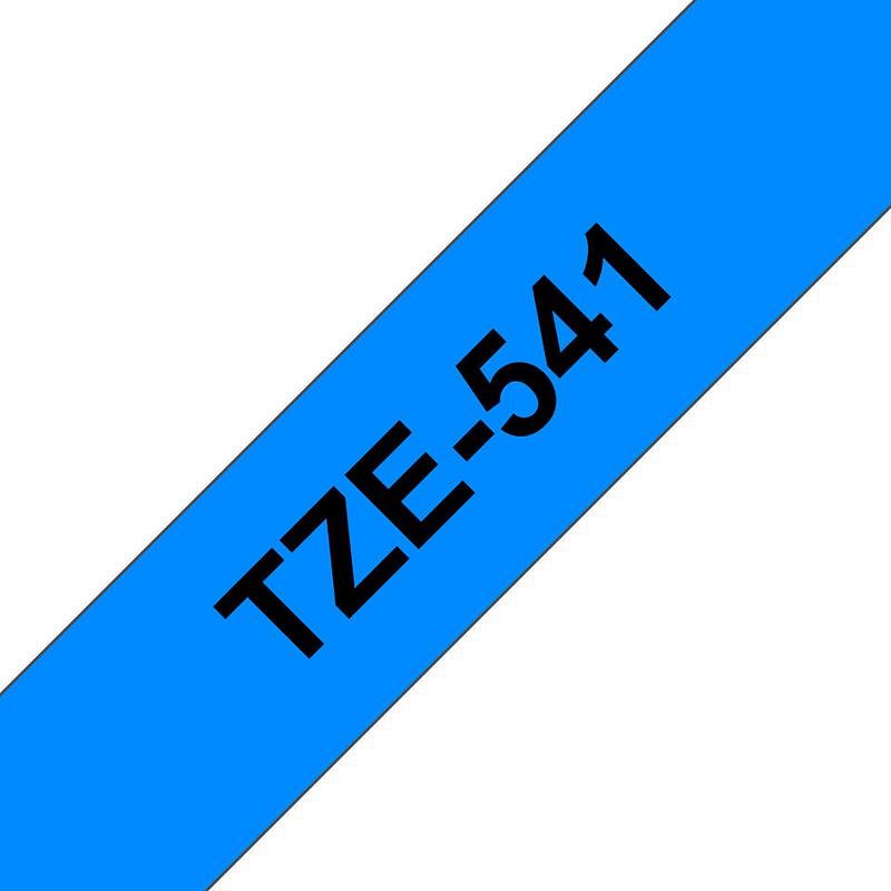 Brother P-Touch TZe-541 Label Tape, Black on Blue, 18mmx8m