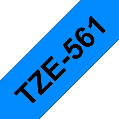 Brother P-Touch TZe-561 Label Tape, Black on Blue, 36mmx8m