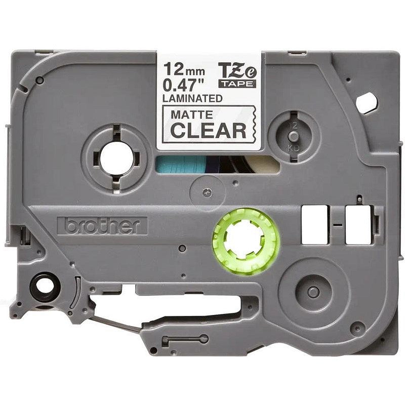 Brother P-Touch TZe-M31 Label Tape, Black on Clear Matte, 12mmx8m
