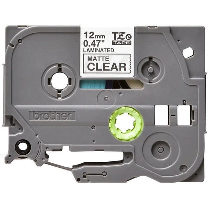Brother P-Touch TZe-M31 Label Tape, Black on Clear Matte, 12mmx8m
