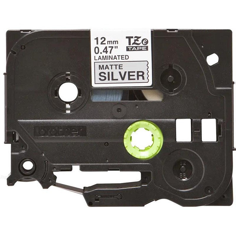 Brother P-Touch TZe-M931 Labelling Tape, Black on Matte Silver, 12mmx8m
