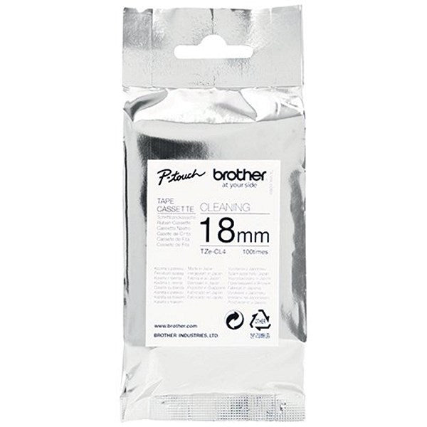 Brother TZe-CL4 Head Cleaning Tape Cassette, 18mm, 100 Uses