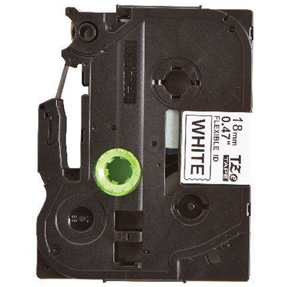 Brother P-Touch TZe-FX241 Label Tape, Black on White, 18mmx8m