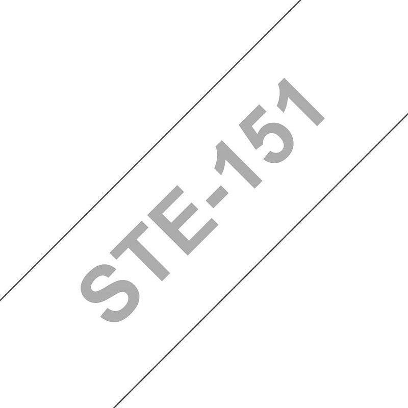 Brother P-Touch STe-151 Stencil Tape, Black on Clear, 24mmx3m