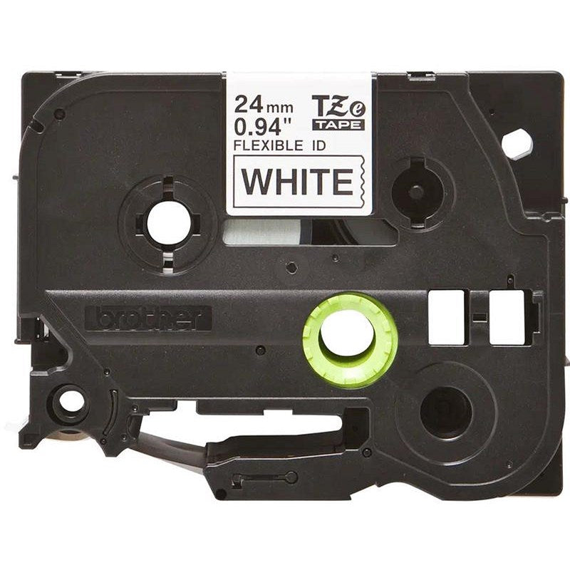 Brother P-Touch TZe-FX251 Flexible ID Label Tape, Black on White, 24mmx8m