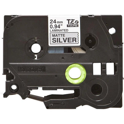 Brother P-Touch TZe-M951 Label Tape, Black on Matte Silver, 24mmx8m