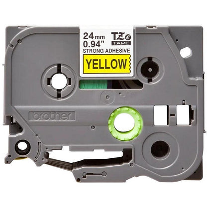 Brother P-Touch TZe-S651 Label Tape, Black on Yellow, 24mmx8m