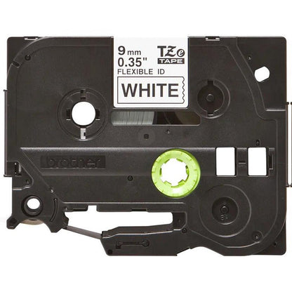 Brother P-Touch TZe-FX221 Flexible ID Label Tape, Black on White, 9mmx8m