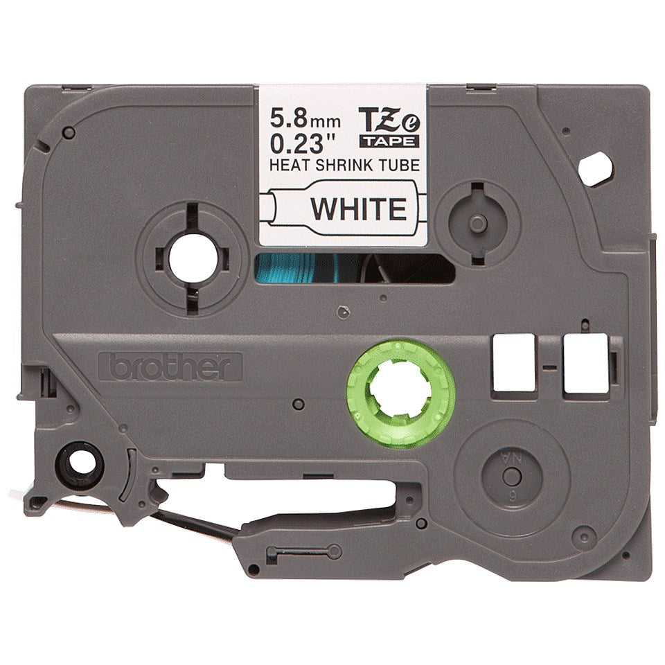 Brother P-Touch HSe-211 Heat Shrink Label Tape, Black on White, 5.8mmx1.5m