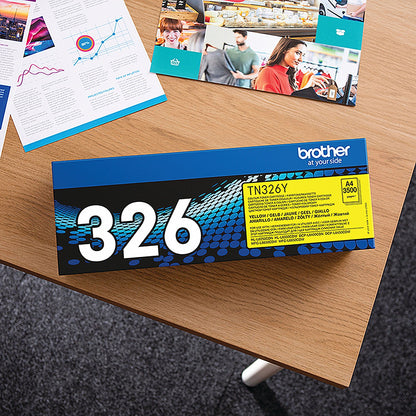 Brother TN326Y Yellow High Yield Laser Toner Cartridge