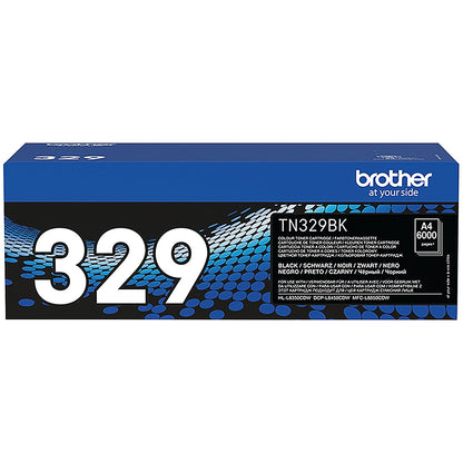 Brother TN329BK Black High Yield Laser Toner Cartridge
