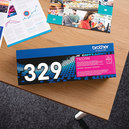 Brother TN329M Magenta Super High Yield Laser Toner Cartridge